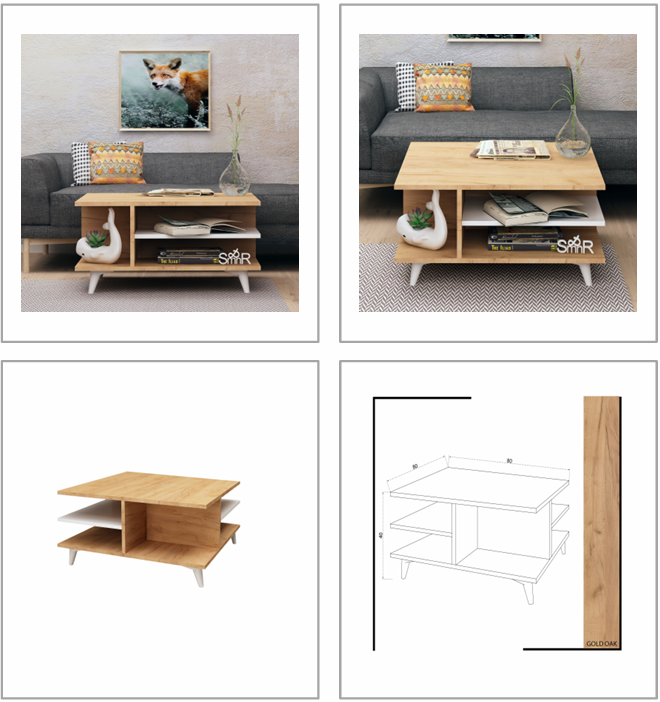 Built-in console and shelving detail